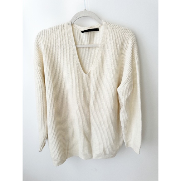 Jenni Kayne Cashmere Wool Cabin Sweater Ivory S - Picture 2 of 6
